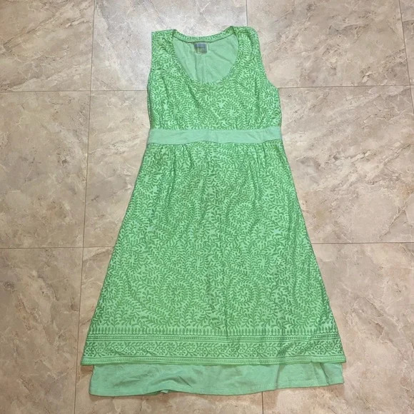 green athleisure dress Coeur Sports - Green/Cream Striped Dress main image 1